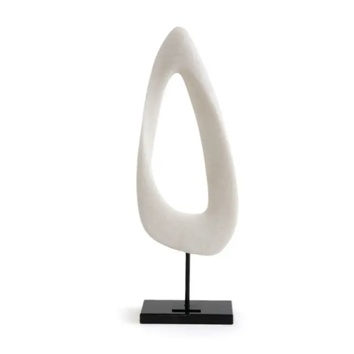petite deco chic et elegante Sculpture polyrésine H52,5 cm blanche