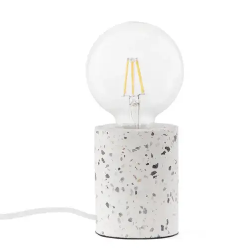petite deco lampe moderne Lampe à poser terrazzo style minimaliste ampoule ronde