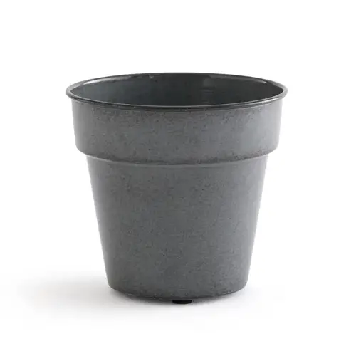 petite deco vase cache-pot Cache-pot en métal Ø22 cm gris intérieur extérieur