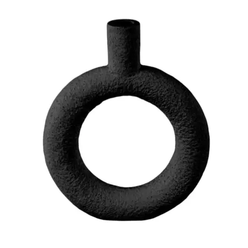 touche de noir accessoire deco Vase Ring rond H22.5cm design moderne