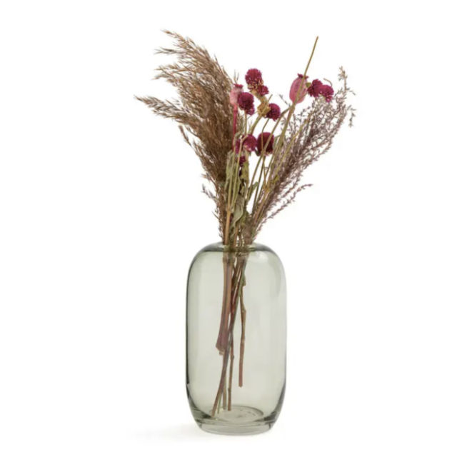 decoration ronde petit prix Vase en verre H19 cm