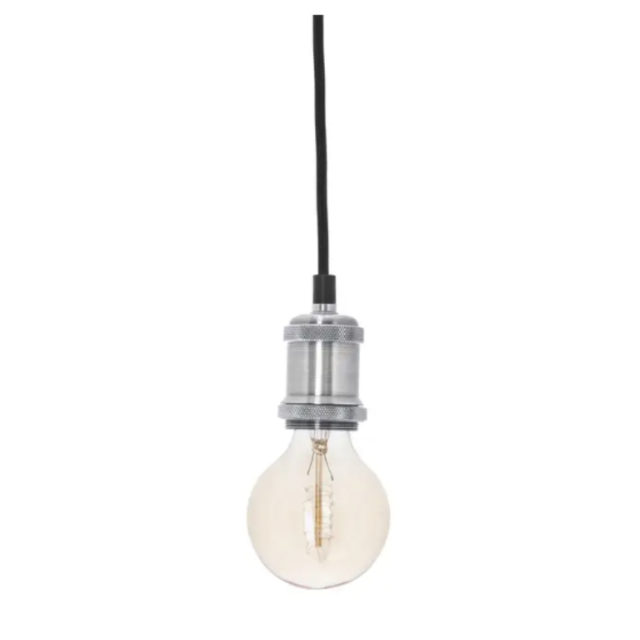 materiel recup meuble deco Suspension métal argent H7