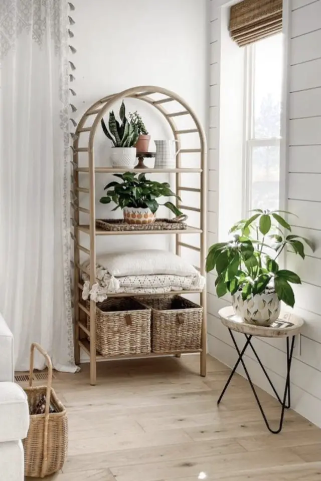 ou trouver decoration arrondie petit budget étagère contrée bambou moderne salon séjour