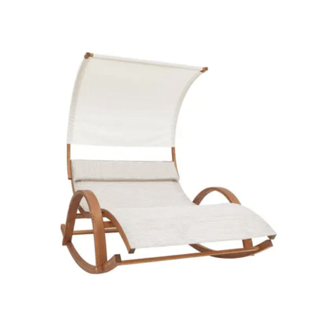 ou trouver daybed jardin Chaise longue rocking chair double et bois NANAWA