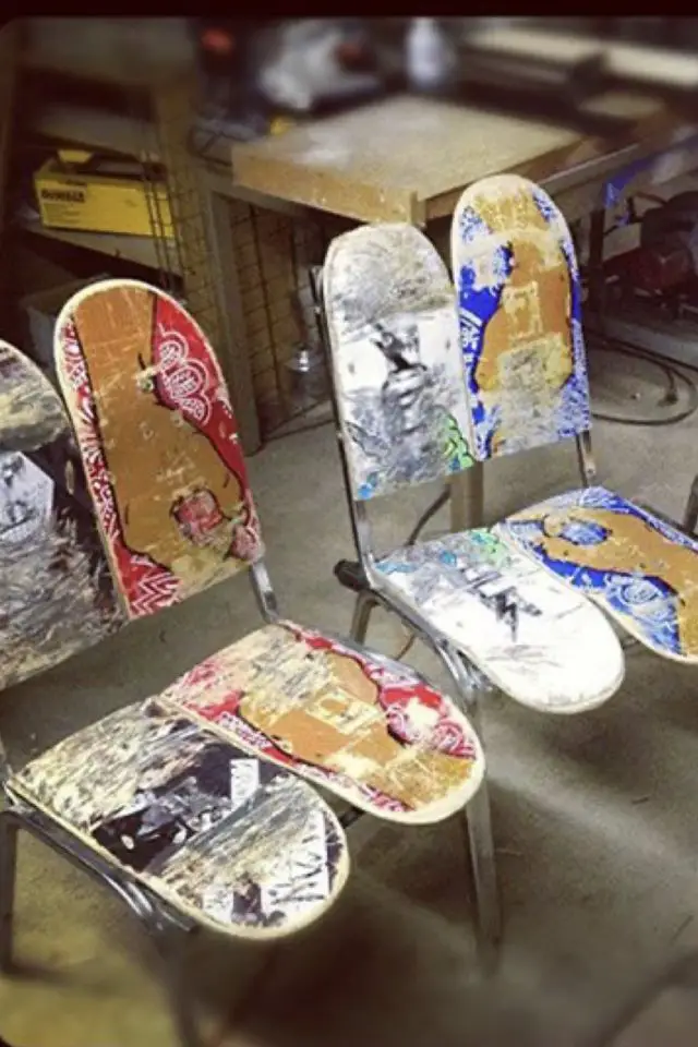 creer chaise avec skateboard recup DIY upcyling décoration mobilier zéro déchet