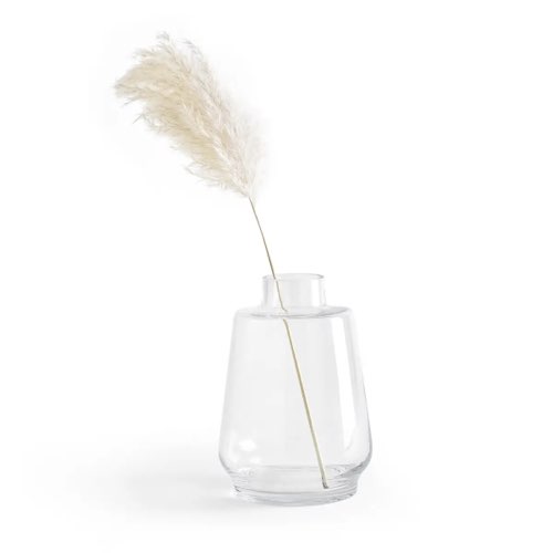 objet decoratif rebord fenetre Vase verre coloré H21 cm transparent épuré