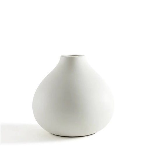 objet decoratif rebord fenetre Vase boule en céramique H23 cm soliflore minimaliste chic