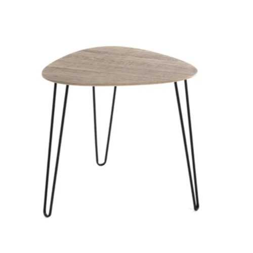 ou acheter meuble appoint a cote canape Table D'appoint Design "rodry" 43cm Chêne et Noir forme organique