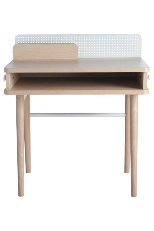ou acheter petit bureau enfant Bureau enfant Swann Blanc design bois moodboard pegboard
