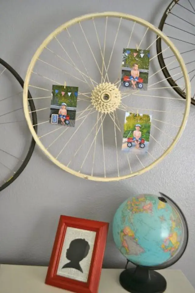 recup facile roue de velo decoration idée décor mural durable écolo