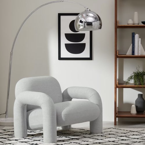 deco meuble salon eclectique shopping design Fauteuil, tissé gris Apollo