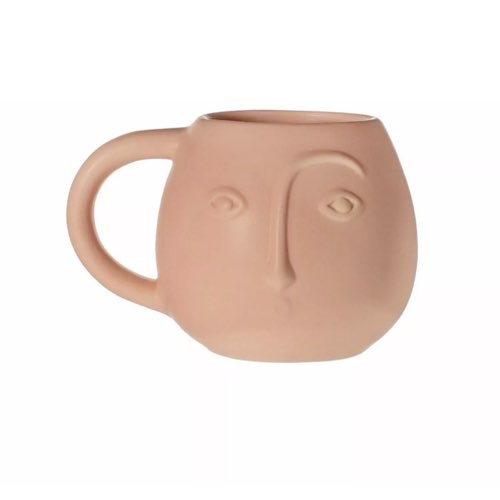 ou trouver accessoire cuisine design moderne Mug visage rose mat - Sass & Belle