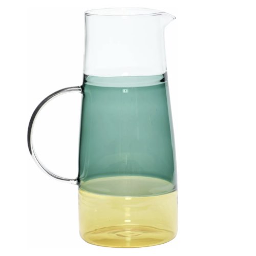 ou trouver accessoire cuisine design moderne Carafe à limonade en verre couleur verte Jug - Hübsch transparence