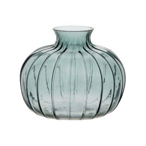 ou trouver deco salon eclectique Vase en verre strié vert