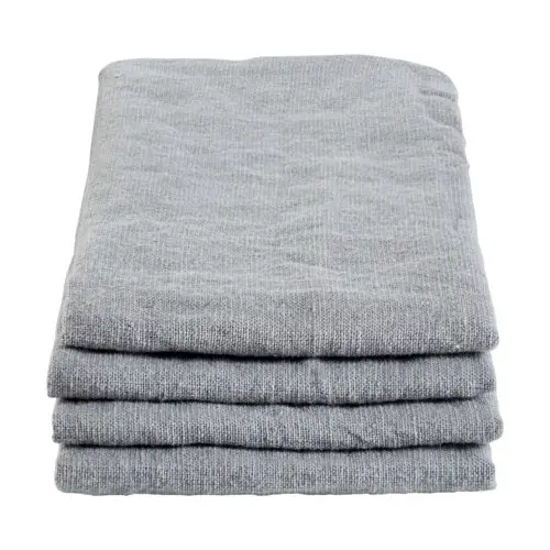 ou trouver linge de maison design moderne 4 serviettes carrées en lin et coton lavé gris foncé Soft Collection - Bolia