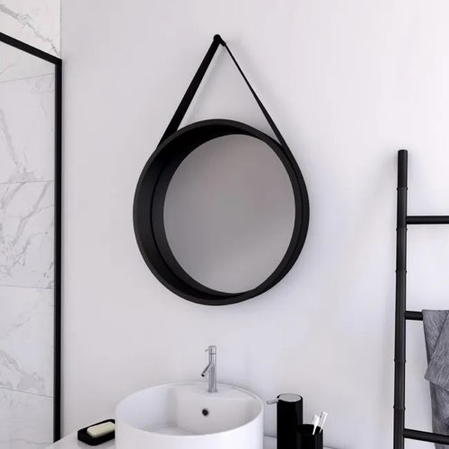 ou trouver miroir salle de bain double vasque Miroir salle de bain rond type barbier - diamètre 50cm