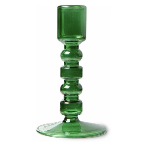 ou trouver objet decoratif a poser Bougeoir en verre M, vert forêt - HKliving