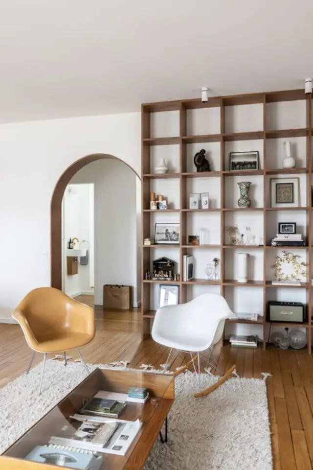 deco interieur art et design vintage salon moderne chaise fauteuil à bascule Eames