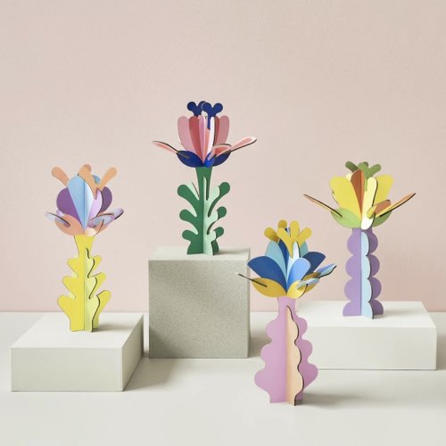 ou trouver objet art design decoration Sculpture fleur en papier 4 - Octaevo bold couleur
