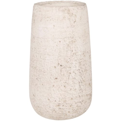 cadeau objet deco pas cher Vase en terre cuite gris chiné H25
