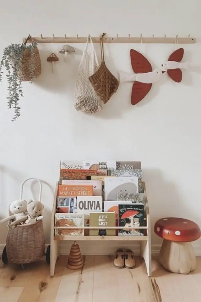 comment creer chambre cosy enfant petit meuble en bois montessori bibliothèque
