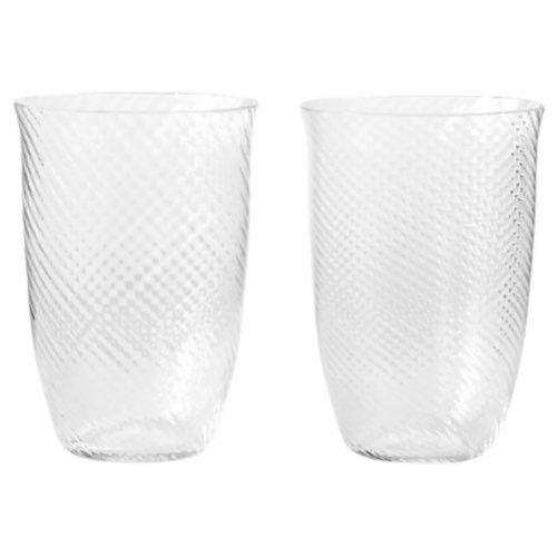 decoration en verre design tendance 2 Grands verres à eau transparents Collect - &tradition