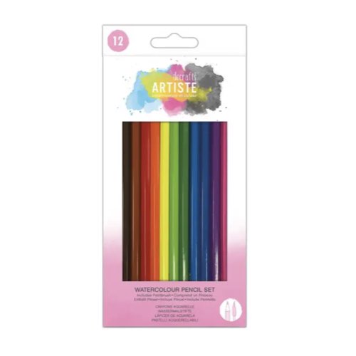 necessaire fourniture journal voyage 12 crayons de couleur aquarellables