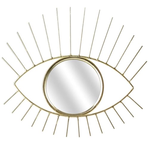 objet decoratif a offrir petit budget Miroir mural en forme d'oeil or