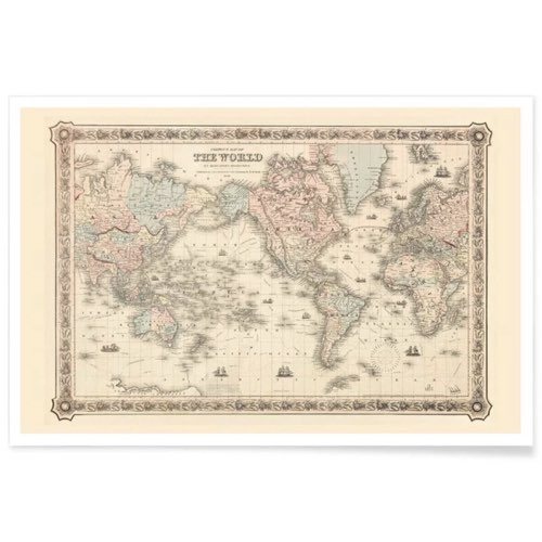 ou acheter carte du monde effet ancien Cartes Du Monde En Blanc Ivoire & Gris
