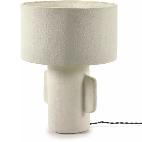 ou trouver objets decoratifs salle a manger Lampe de table en papier mâché blanc 46 cm Earth
