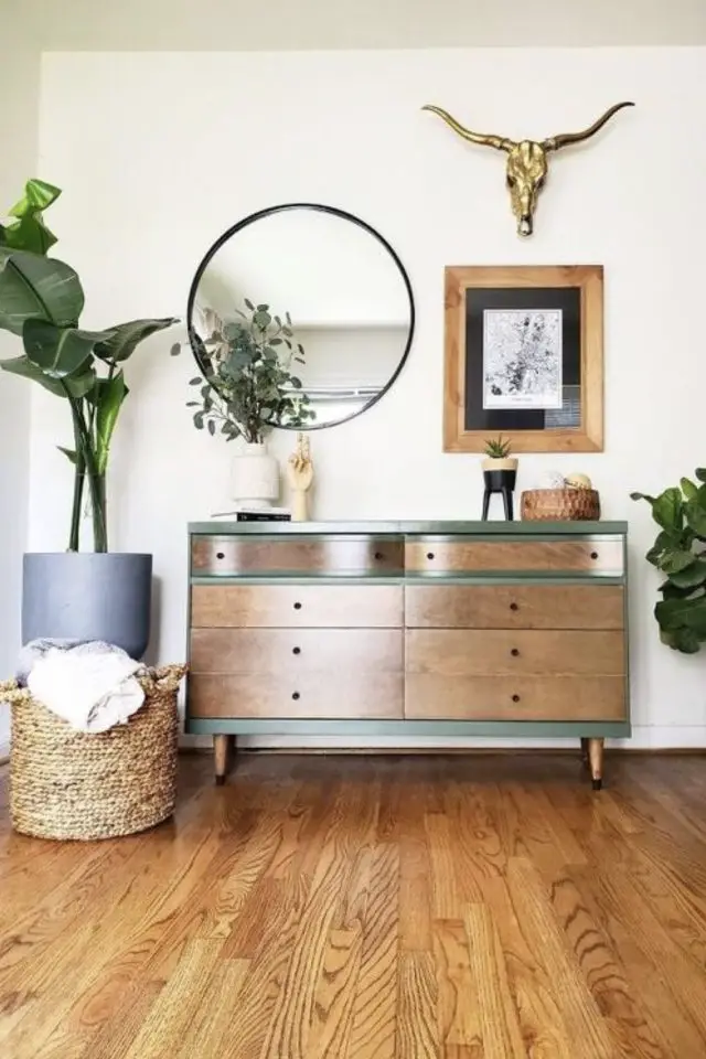 repeindre meuble ancien exemple relooking enfilade vert sauge