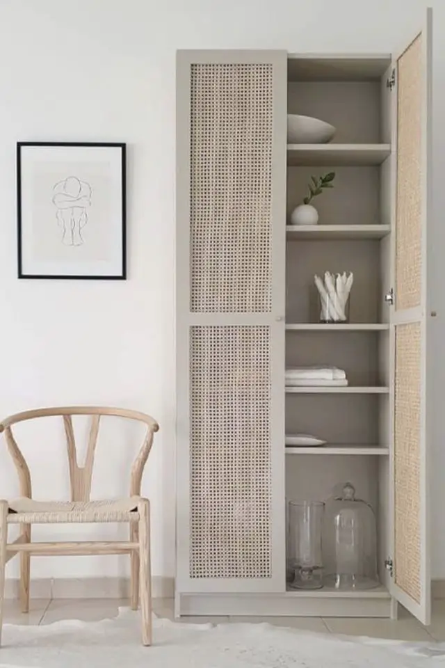 bricolage ikea hack cannage armoire billy moderne slow living DIY