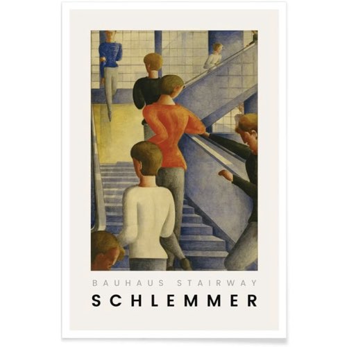 decoration esprit bauhaus pas cher Schlemmer - Bauhaus Stairway affiche poster