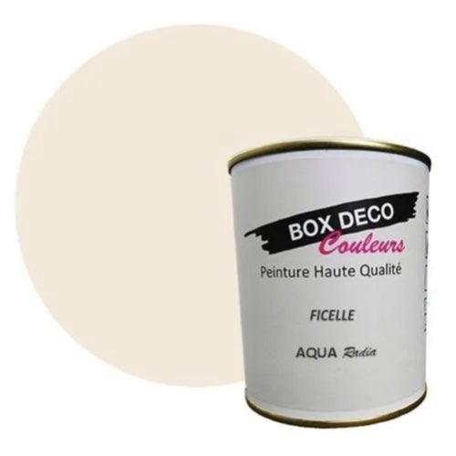 diy decoration renovation radiateur Peinture radiateur laque acrylique velours-satin Aqua Radia - 750 ml / 7.5m² - Beige Ficelle BOX DECO COULEURS