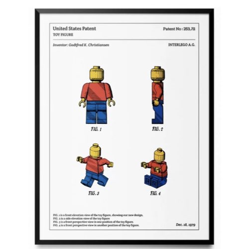 element design entree style eclectique Affiche 40x30 cm Figurine LEGO - L'Affiche Technique