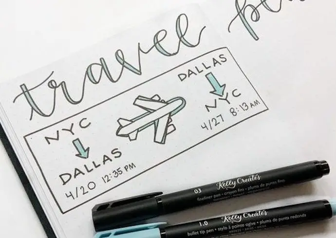 exemple doodle carnet voyage petit dessin facile à faire loisirs créatifs