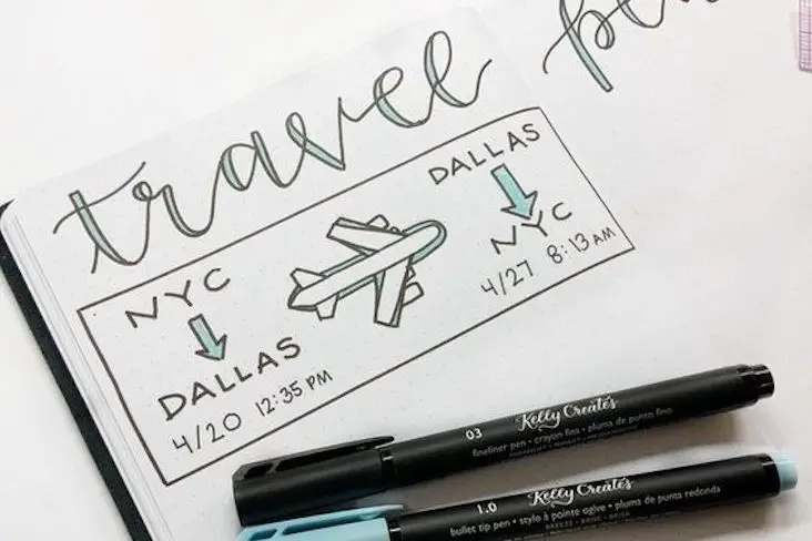 exemple doodle carnet voyage petit dessin facile à faire loisirs créatifs