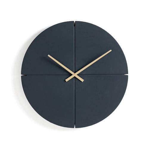 idee cadeau noel decoration soldes Horloge ronde ciselée Ø49,5 cm design épuré masculin