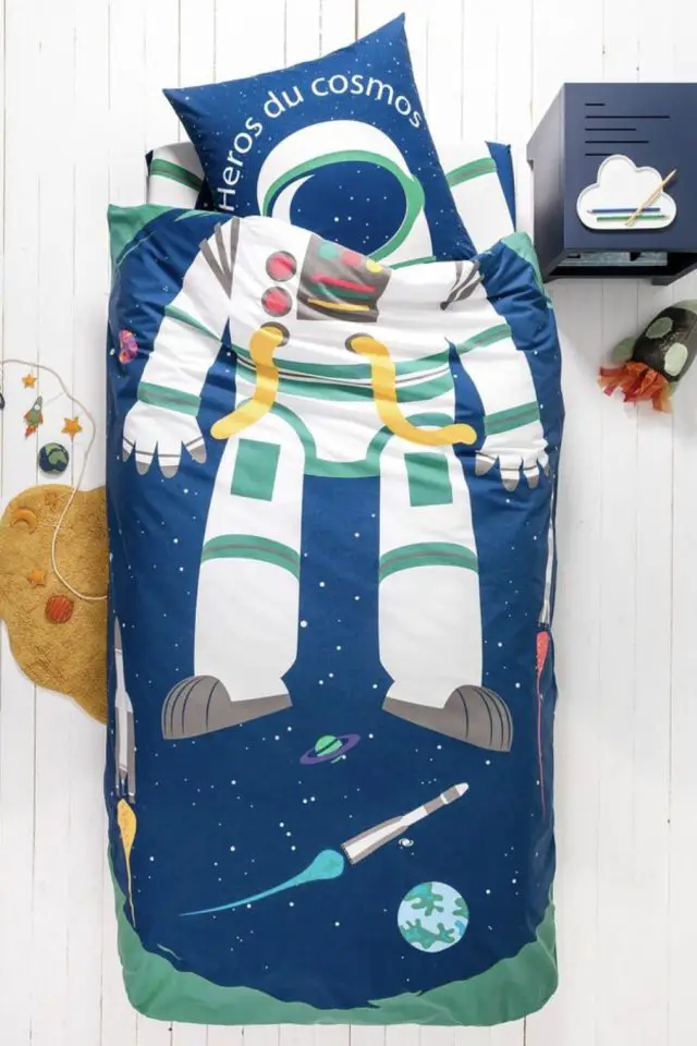 parure de lit enfant pas cher Linge de lit enfant déguisement Cosmos thème voyage dans l'espace