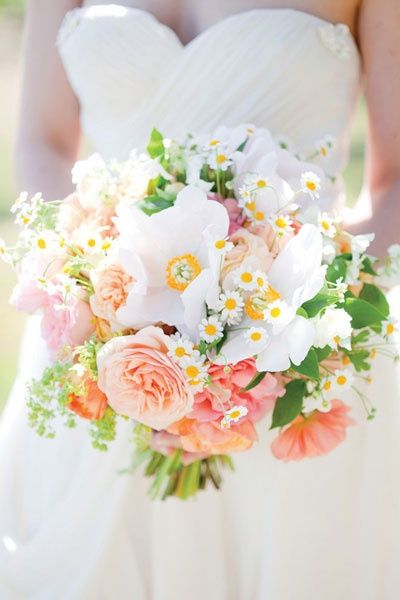 bouquet mariée blanc et chic