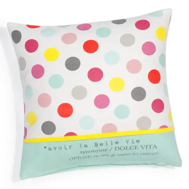 coussin coloré printemps