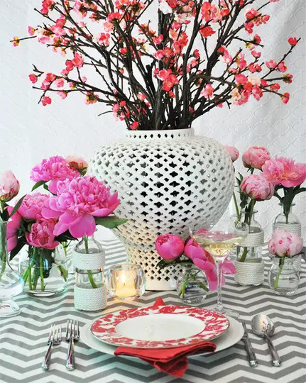 decoration table printemps