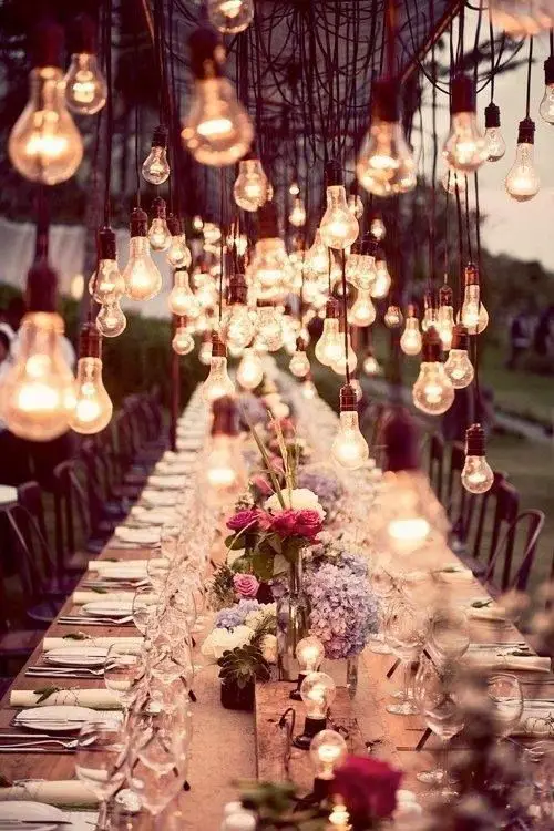 jolie déco de mariage lumière