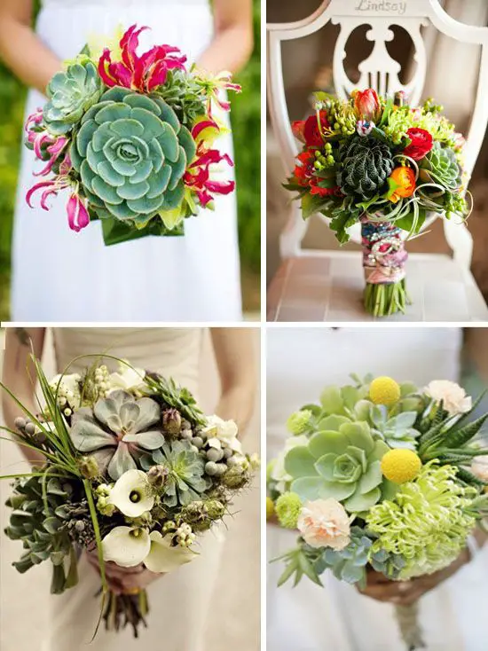 bouquet de mariee succulentes bouquet de mariee succulentes