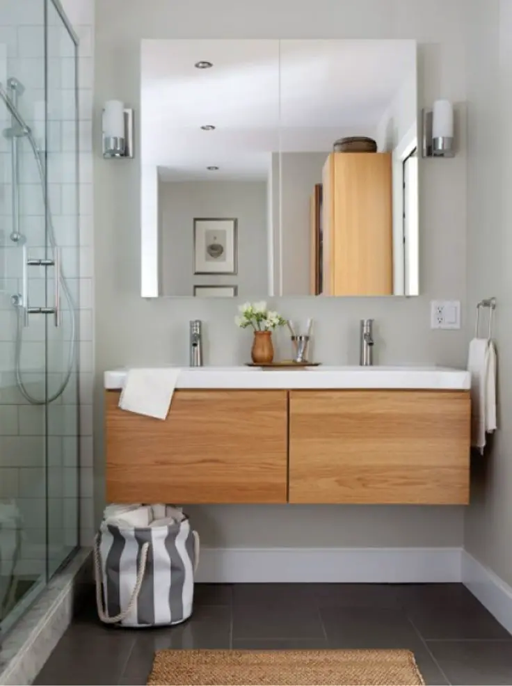 mobilier bois salle de bain