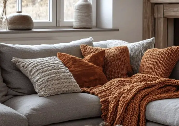 déco automne salon accessoire intérieur moderne et cosy