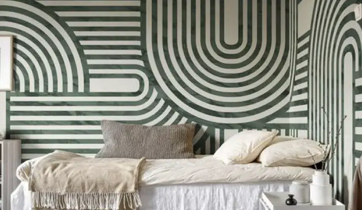 chambre adulte décor vert idée à copier moderne