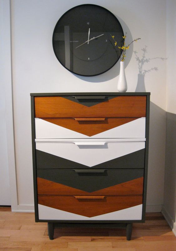 deco commode peinture et bois