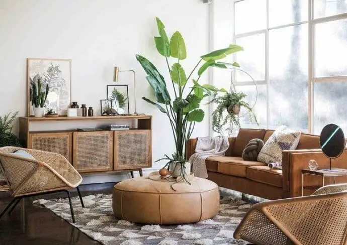 salon bohème été mobilier cannage et rotin inspirations modernes chic