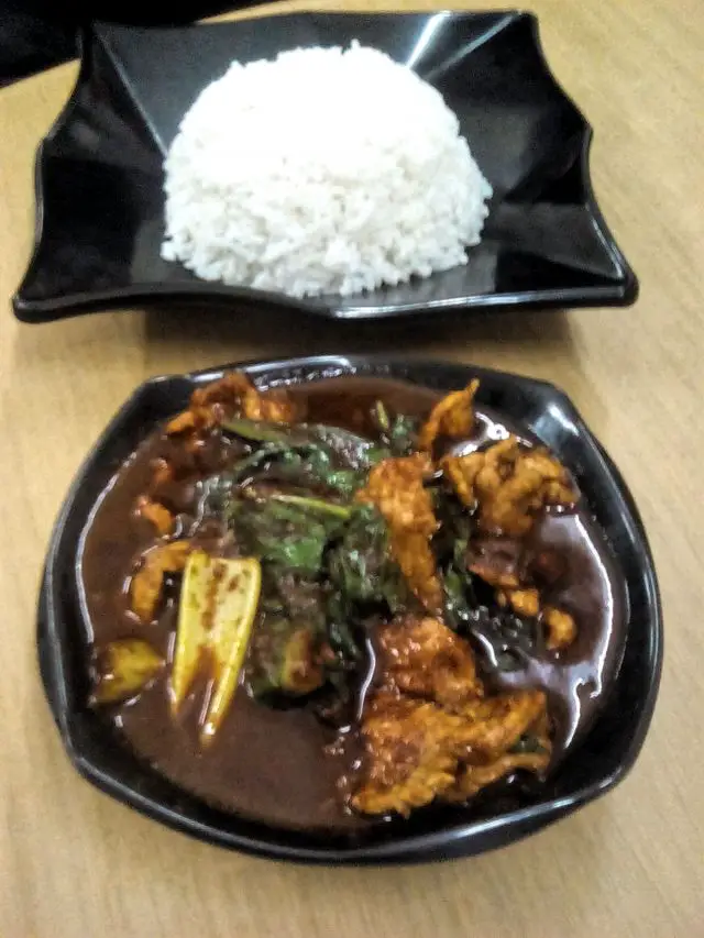 malaisie nourriture porc epice chinois riz blanc
